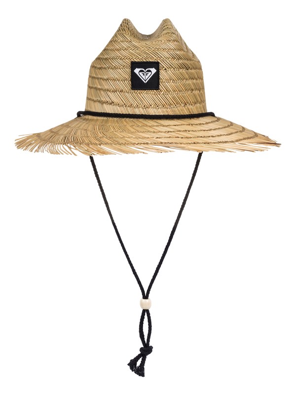 roxy, Tomboy Raw Edge Straw Sun Hat, TRUE BLACK (kvj0) 0 Tomboy Raw Edge Straw Sun Hat Black ERJHA03486 Roxy