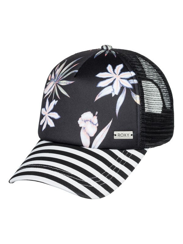 roxy, Gorra de Camionero Water Come Down, TRUE BLACK DELICATE FLOWERS (kvj8) 0 Gorra de Camionero Water Come Down Negro ERJHA03501 Roxy