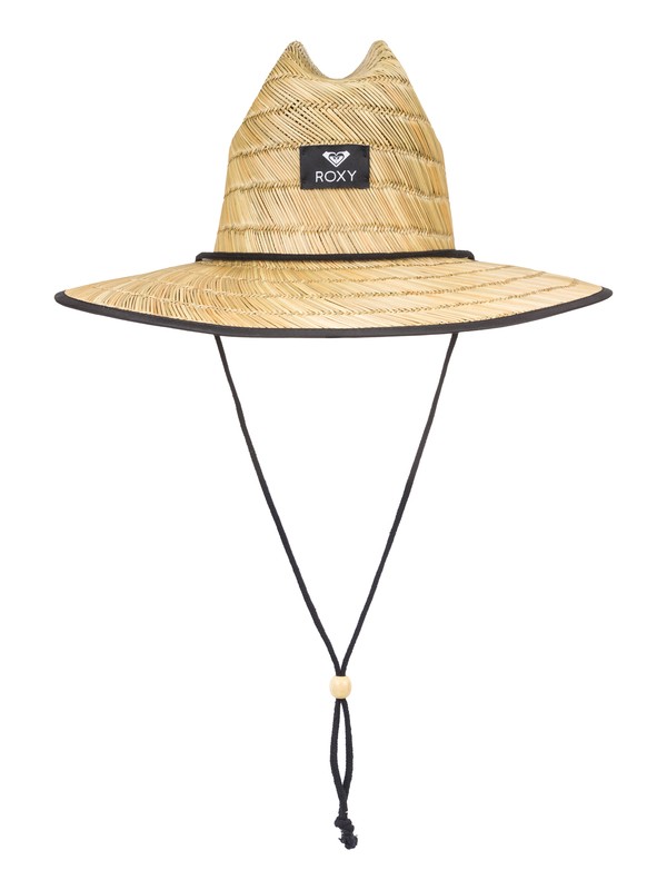 roxy, Tomboy Straw Lifeguard Hat, ANTHRACITE TROPICAL LOVE S (kvj6) 0 Tomboy Straw Lifeguard Hat Black ERJHA03521 Roxy