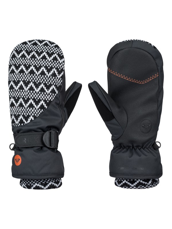 roxy, Jacquard Snowboard Mittens, ANTHRACITE (kvj0) 0 Jacquard Snowboard Mittens ERJHN03021 Roxy