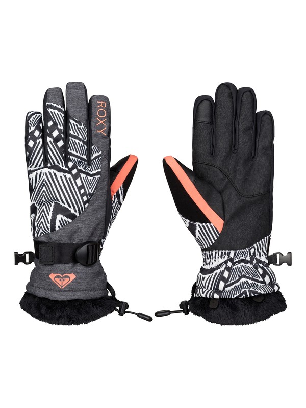 roxy, Merry Go Round - Snow Gloves, MAURITIUS DAZE_EGRET (wbs6) 0 Merry Go Round - Snow Gloves ERJHN03031 Roxy