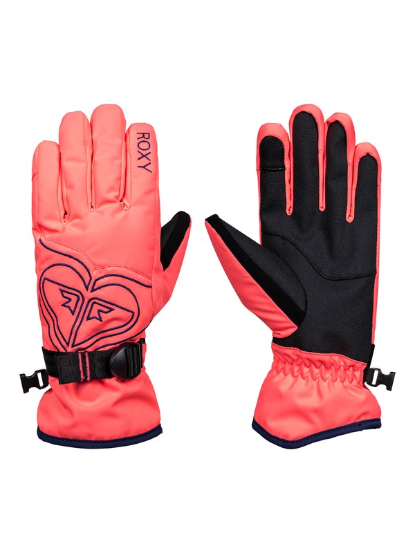 roxy, Poppy Snow Gloves, NEON GRAPEFRUIT (nkn0) 0 Poppy Snow Gloves Orange ERJHN03062 Roxy