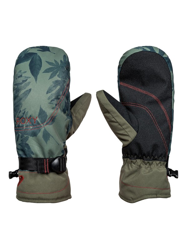 roxy, ROXY Jetty - Snowboard/Ski Mittens for Women, DUSTY IVY_SYLVAN FOREST (gqm6) 0 ROXY Jetty - Snowboard/Ski Mittens for Women Green ERJHN03064 Roxy