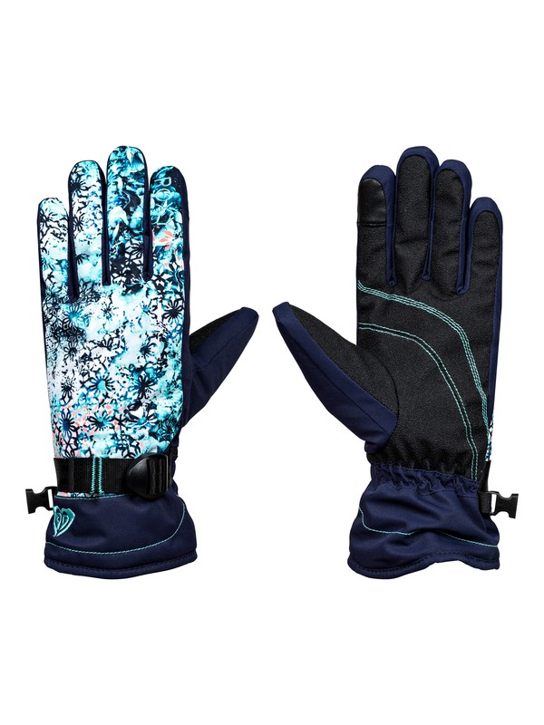 roxy, ROXY Jetty - Snowboard / Skihandschuhe für Frauen, ARUBA BLUE_KALEIDOS FLOWERS (bfk9) 0 ROXY Jetty - Snowboard / Skihandschuhe für Frauen Blau ERJHN03068 Roxy