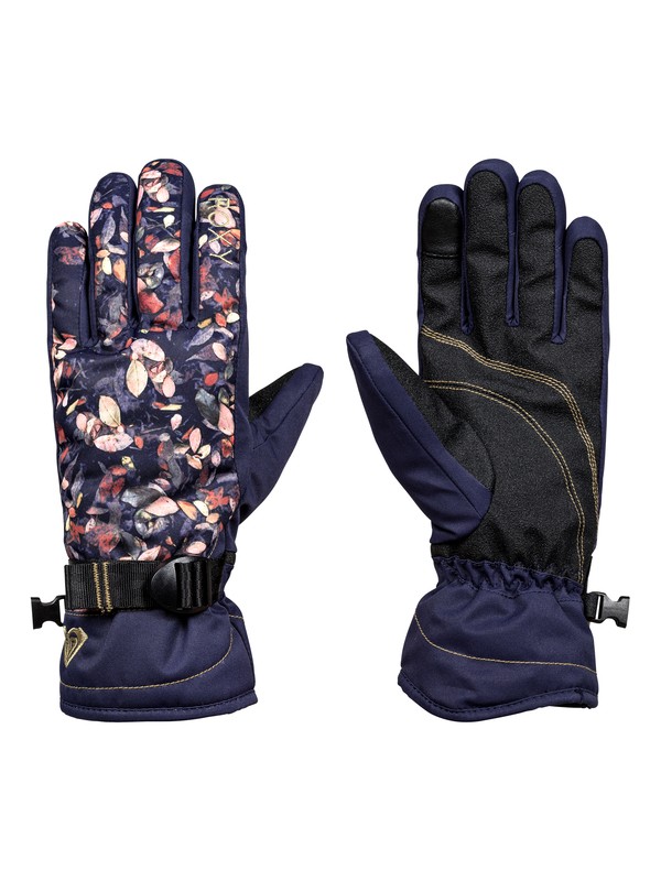 roxy, ROXY Jetty - Snowboard/Ski Gloves for Women, PEACOAT_WATERLEAF (btn4) 0 ROXY Jetty - Snowboard/Ski Gloves for Women Blue ERJHN03068 Roxy