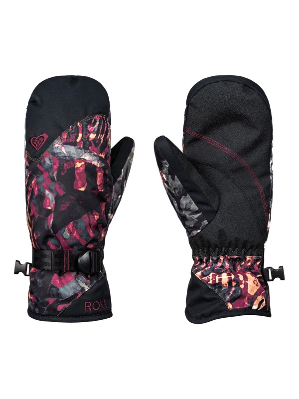 roxy, ROXY Jetty Snowboard/Ski Mittens, FOUR LEAF CLOVER_ZEBRATREE (gph3) 0 ROXY Jetty Snowboard/Ski Mittens Green ERJHN03103 Roxy