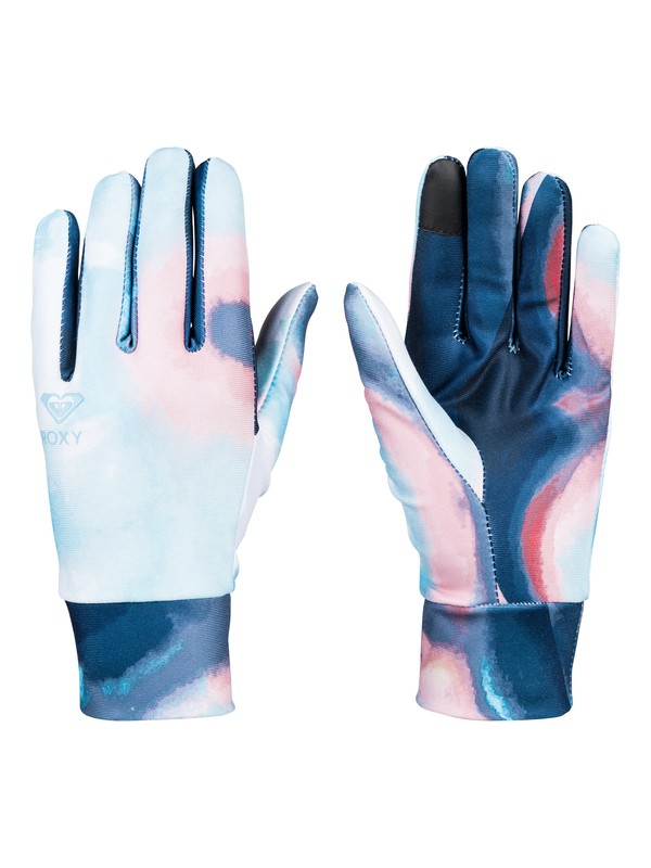 roxy, Liner Snowboard/Ski Gloves, CORAL CLOUD_DUSK SWIRL (mfn2) 0 Liner Snowboard/Ski Gloves Pink ERJHN03105 Roxy