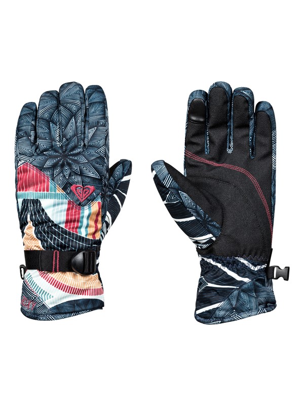 roxy, ROXY Jetty SE Ski/Snowboard Gloves, TRUE BLACK_POP SNOW STARS (kvj6) 0 ROXY Jetty SE Ski/Snowboard Gloves Black ERJHN03116 Roxy