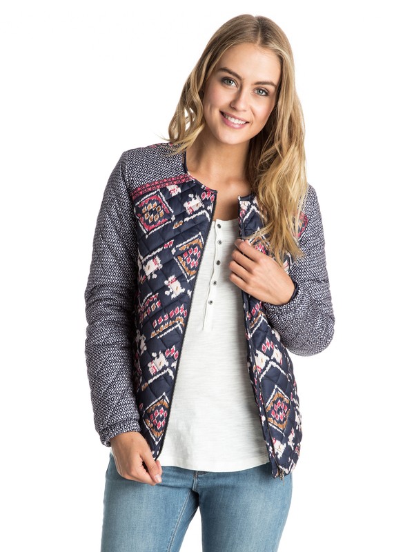 roxy, Coastal Desert Bomber Jacket, BOHO IKAT PAISLEY COMBO ECLIPS (btc6) 0 Coastal Desert Bomber Jacket ERJJK03096 Roxy