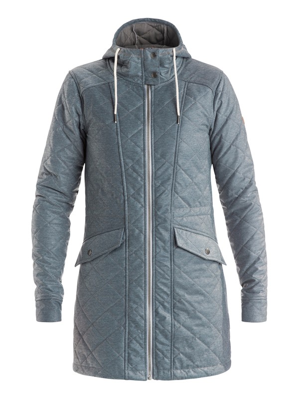 roxy, Lofty Sweat - Quilted Technical Parka, MID HEATHER GREY (sla0) 0 Lofty Sweat - Quilted Technical Parka ERJJK03121 Roxy