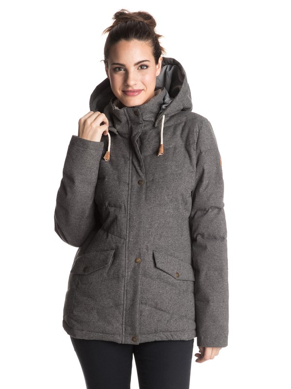 roxy, Nancy - Quilted Technical Jacket, CHARCOAL HEATHER (kpgh) 0 Nancy - Quilted Technical Jacket ERJJK03126 Roxy