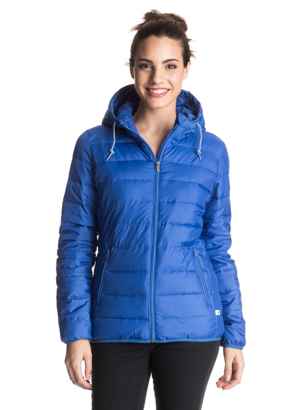 roxy, Forever Freely Insulator Hooded Jacket, DAZZLING BLUE (ppm0) 0 Forever Freely Insulator Hooded Jacket ERJJK03158 Roxy