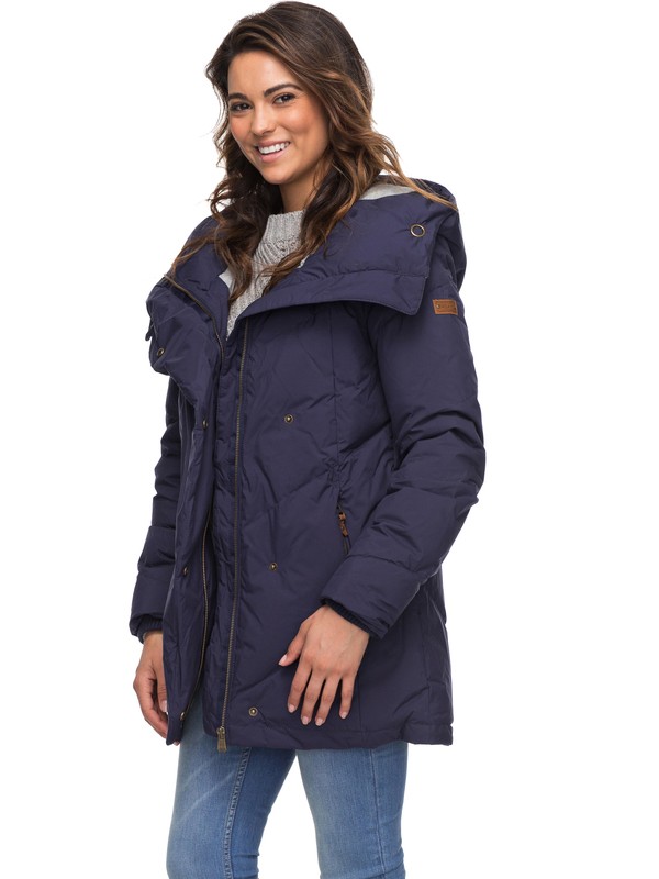 roxy, Abbie Waterproof Hooded Parka, PEACOAT (btn0) 0 Abbie Waterproof Hooded Parka ERJJK03189 Roxy