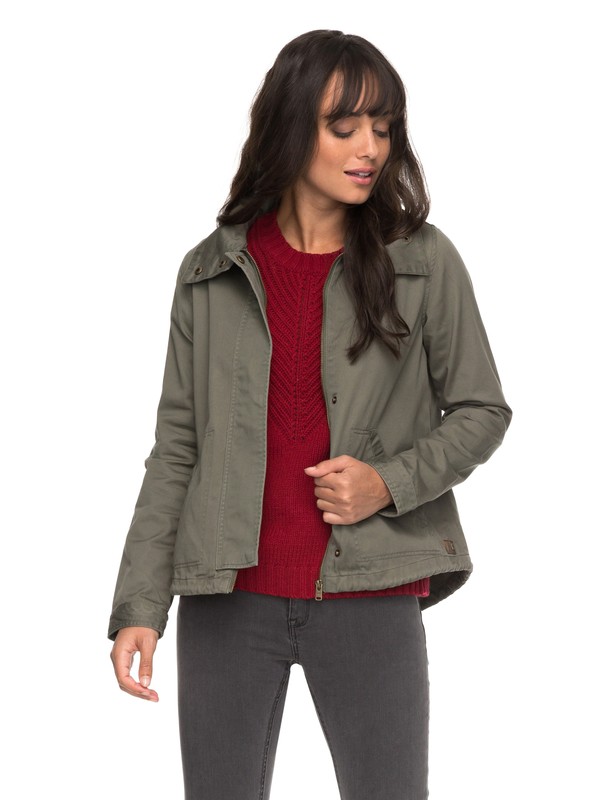 roxy, Watch The Sunrise - Leichte Kapuzenjacke für Frauen, DUSTY OLIVE (gpb0) 0 Watch The Sunrise - Leichte Kapuzenjacke für Frauen Grün ERJJK03202 Roxy