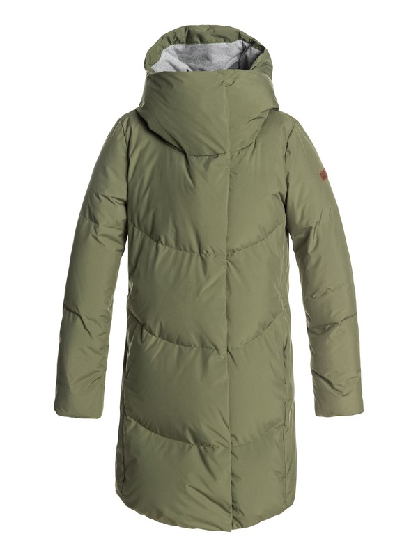 roxy, Abbie - Doudoune longue á capuche et imperméable pour Femme, FOUR LEAF CLOVER (gph0) 0 Abbie - Doudoune longue á capuche et imperméable pour Femme Vert ERJJK03234 Roxy