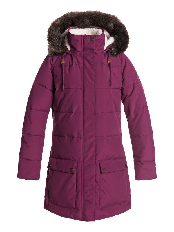 roxy, Ellie - Doudoune longue à capuche imperméable pour Femme, BEET RED (rrv0) 0 Ellie - Doudoune longue à capuche imperméable pour Femme Rouge ERJJK03239 Roxy