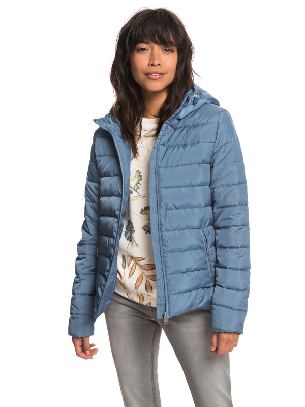 roxy, Rock Peak - Veste matelassée déperlante pour Femme, CHINA BLUE (bnd0) 0 Rock Peak - Veste matelassée déperlante pour Femme Bleu ERJJK03250 Roxy