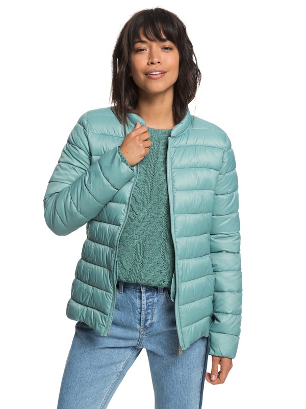 roxy, Endless Dreaming - Packable Lightweight Puffer Jacket for Women, TRELLIS (bkw0) 0 Endless Dreaming - Packable Lightweight Puffer Jacket for Women Blue ERJJK03252 Roxy