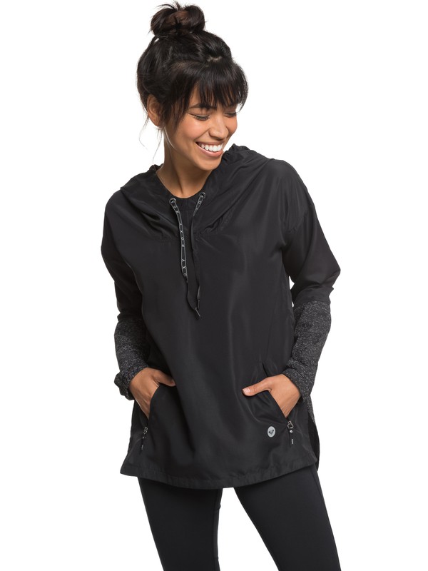 roxy, Escape Game - Wasserabweisender Pullover-Windbreaker für Frauen, TRUE BLACK (kvj0) 0 Escape Game - Wasserabweisender Pullover-Windbreaker für Frauen Schwarz ERJJK03258 Roxy