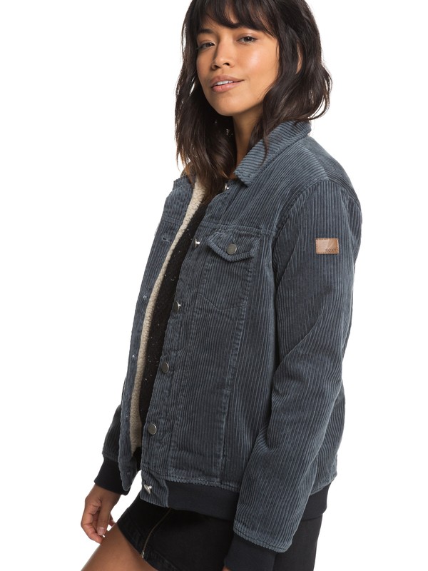 roxy, Redwood Giants - Kord-Jacke für Frauen, TURBULENCE (kym0) 0 Redwood Giants - Kord-Jacke für Frauen Schwarz ERJJK03264 Roxy