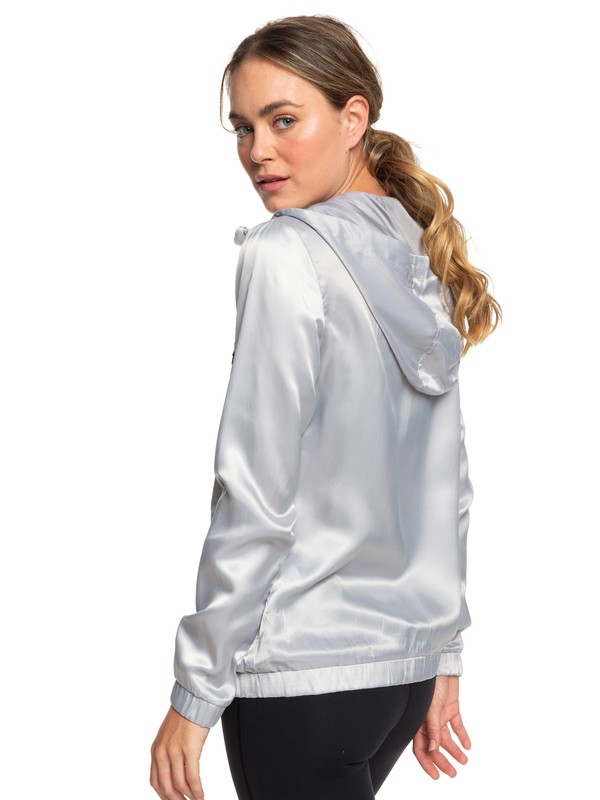 roxy, Freaky Styley - Veste de running à capuche pour Femme, SILVER (slr0) 0 Freaky Styley - Veste de running à capuche pour Femme Gris ERJJK03273 Roxy