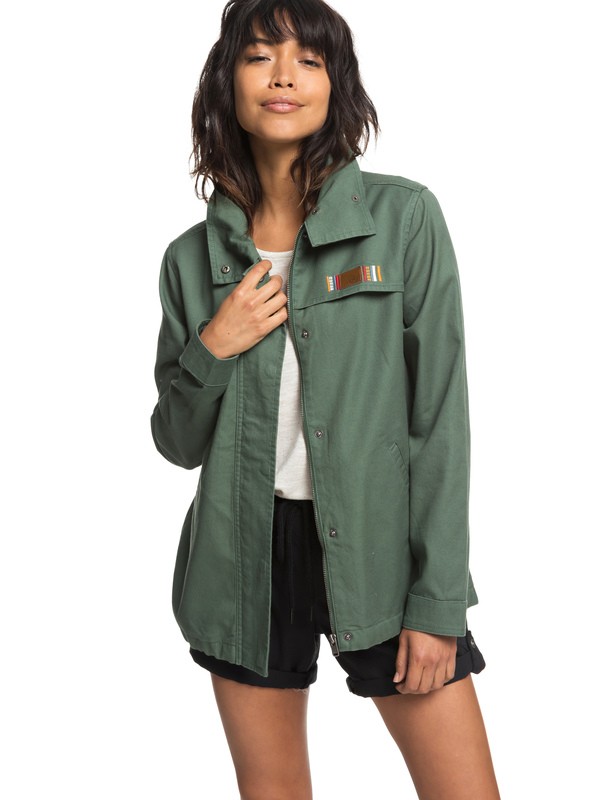 roxy, Freedom Fall - Veste déperlante pour Femme, DUCK GREEN (gpl0) 0 Freedom Fall - Veste déperlante pour Femme Vert ERJJK03276 Roxy