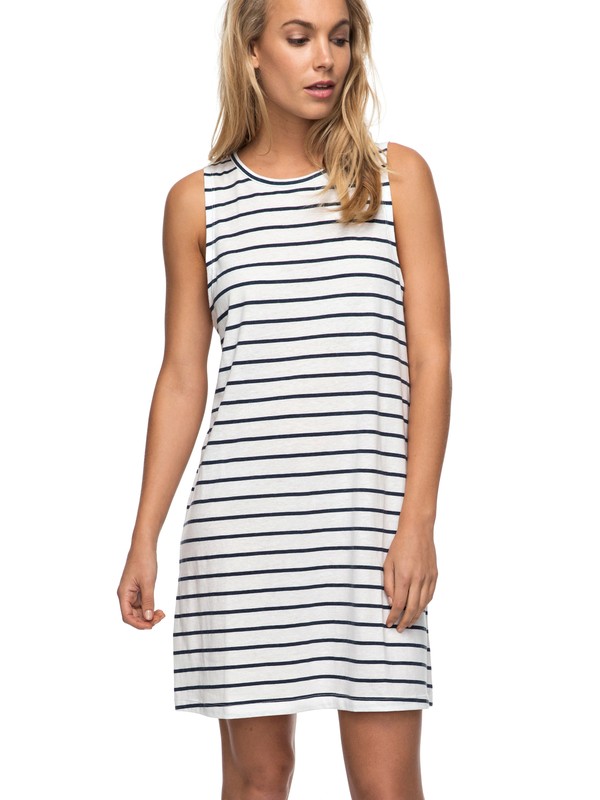 roxy, Just Simple Stripe Tank Dress, MARSHMALLOW LEXI STRIPE (wbt5) 0 Just Simple Stripe Tank Dress ERJKD03129 Roxy