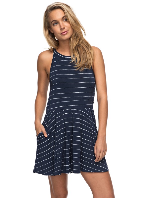 roxy, Just Start Strappy Romper, DRESS BLUES PENCIL STRIPE (btk3) 0 Just Start Strappy Romper ERJKD03136 Roxy