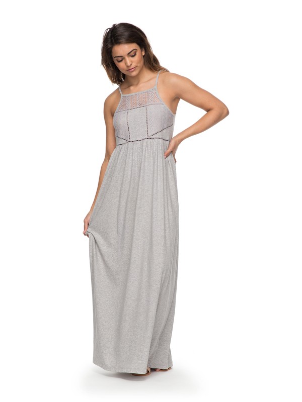 roxy, Blue Beach Umbrella - Robe maxi à bretelles pour Femme, HERITAGE HEATHER (sgrh) 0 Blue Beach Umbrella - Robe maxi à bretelles pour Femme Gris ERJKD03171 Roxy