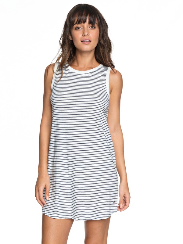roxy, Love Sun Tank Dress, MARSHMALLOW THIN STRIPE (xwwb) 0 Love Sun Tank Dress White ERJKD03197 Roxy