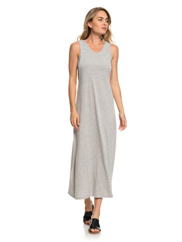 roxy, That Way - Robe longue sans manches pour Femme, HERITAGE HEATHER (sgrh) 0 That Way - Robe longue sans manches pour Femme Gris ERJKD03250 Roxy