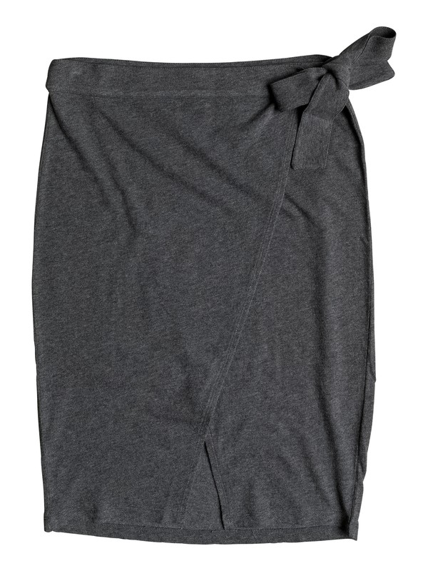 roxy, See You Goodbye Midi Wrap Skirt, CHARCOAL HEATHER (kpgh) 0 See You Goodbye Midi Wrap Skirt ERJKK03019 Roxy