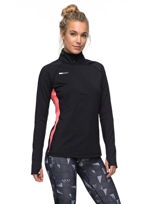 roxy, Keep It Warm - Technical Long Sleeve Top for Women, ANTHRACITE (kvj0) 0 Keep It Warm - Technical Long Sleeve Top for Women Black ERJKT03272 Roxy