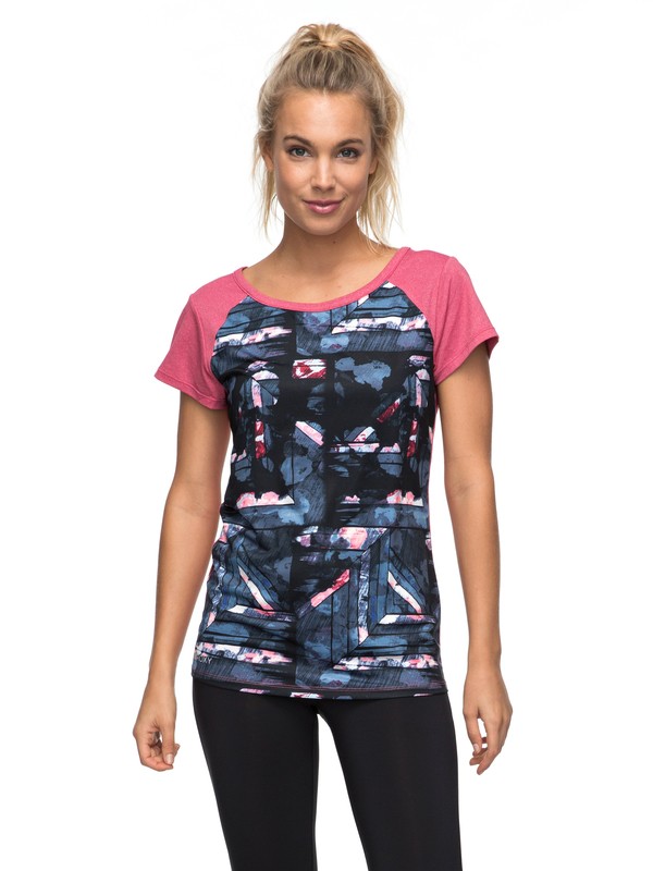 roxy, Beat The Rythm - Technical T-Shirt for Women, ANTHRACITE BLUR PAINT (kvj6) 0 Beat The Rythm - Technical T-Shirt for Women Black ERJKT03293 Roxy