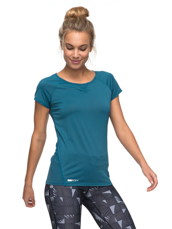roxy, Wild Soul - T shirt de sport, BLUE CORAL (brs0) 0 Wild Soul - T shirt de sport Bleu ERJKT03295 Roxy