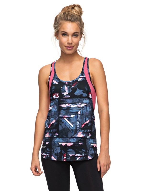 roxy, Beat The Rythm - Funktionelles Weste Top, ANTHRACITE BLUR PAINT (kvj6) 0 Beat The Rythm - Funktionelles Weste Top Schwarz ERJKT03296 Roxy