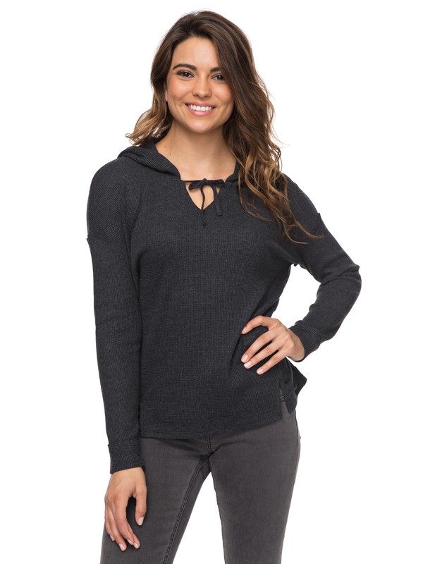 WANTED AND WILD 2 SOLID ERJKT03344 0 Wanted And Wild Hooded Long Sleeve Thermal Top ERJKT03344 Roxy