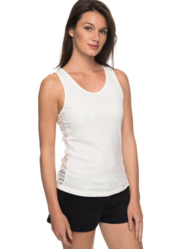 roxy, Aloha Sun - Vest Top for Women, MARSHMALLOW (wbt0) 0 Aloha Sun - Vest Top for Women White ERJKT03350 Roxy