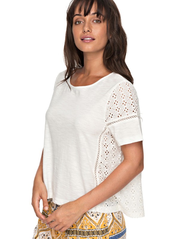 roxy, Feelin Moody - Top à manches courtes, MARSHMALLOW (wbt0) 0 Feelin Moody - Top à manches courtes Blanc ERJKT03359 Roxy