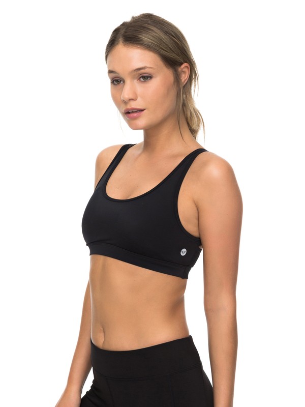roxy, Tropical Twist Sports Bra, ANTHRACITE (kvj0) 0 Tropical Twist Sports Bra ERJKT03383 Roxy