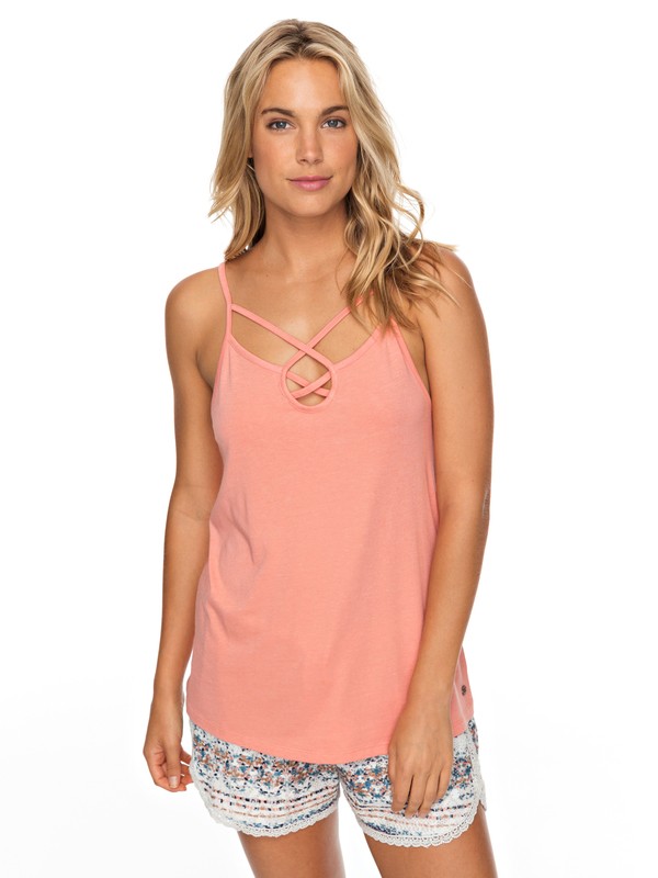 roxy, Romantic Way Strappy Top, LOBSTER BISQUE (mhh0) 0 Romantic Way Strappy Top Pink ERJKT03426 Roxy