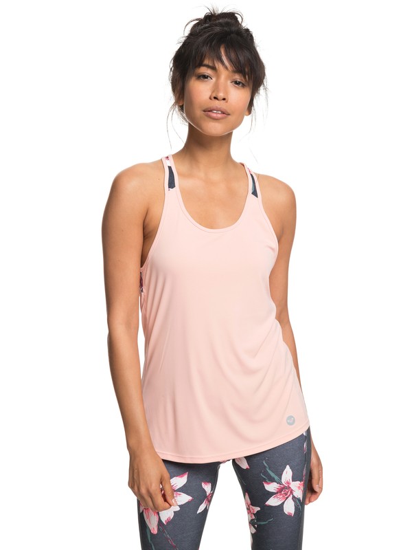 roxy, Be You - Camiseta sin mangas de diseño técnico para Mujer, CHARCOAL HEATHER FLOWER FIELD (kpg6) 0 Be You - Camiseta sin mangas de diseño técnico para Mujer Negro ERJKT03445 Roxy