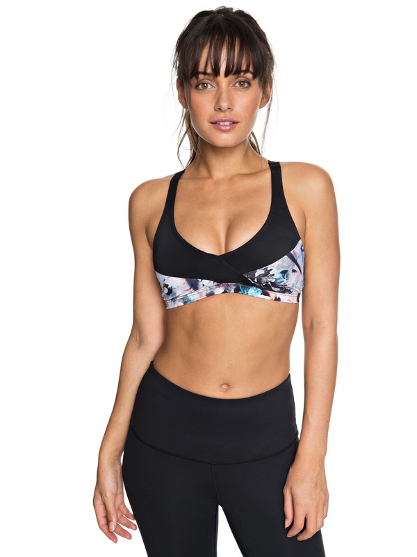 roxy, Next To You - Sports Bra for Women, BACHELOR BUTTON WATER OF LOVE (bgz6) 0 Next To You - Sports Bra for Women Blue ERJKT03449 Roxy