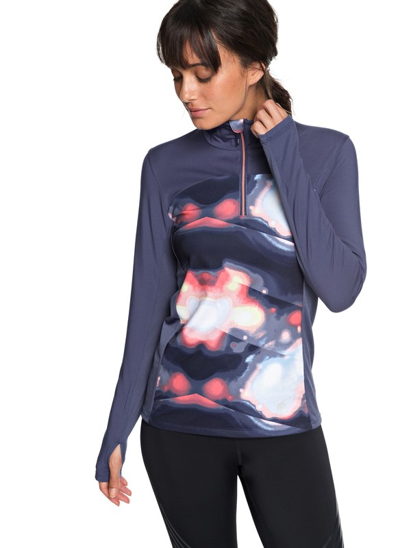 roxy, Snow Piercer - T-shirt de sport à manches longues pour Femme, CORAL CLOUD DUSK SWIRL (mfn6) 0 Snow Piercer - T-shirt de sport à manches longues pour Femme Rose ERJKT03455 Roxy