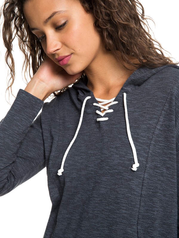 roxy, Discovery Arcade Hoodie, CHARCOAL HEATHER (ktah) 0 Discovery Arcade Hoodie Black ERJKT03492 Roxy