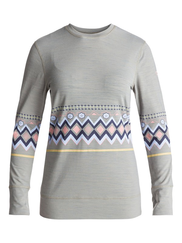 roxy, Daybreak Premium - Haut à manches longues technique pour Femme, WARM HEATHER GREY (sjeh) 0 Daybreak Premium - Haut à manches longues technique pour Femme Gris ERJLW03002 Roxy