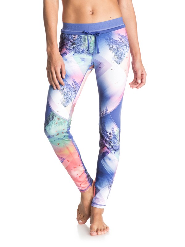 roxy, Keep It Warm - Pantalon de jogging, MYSTIC MOUNTAINS_BRIGHT WHITE (wbb6) 0 Keep It Warm - Pantalon de jogging Blanc ERJNP03044 Roxy