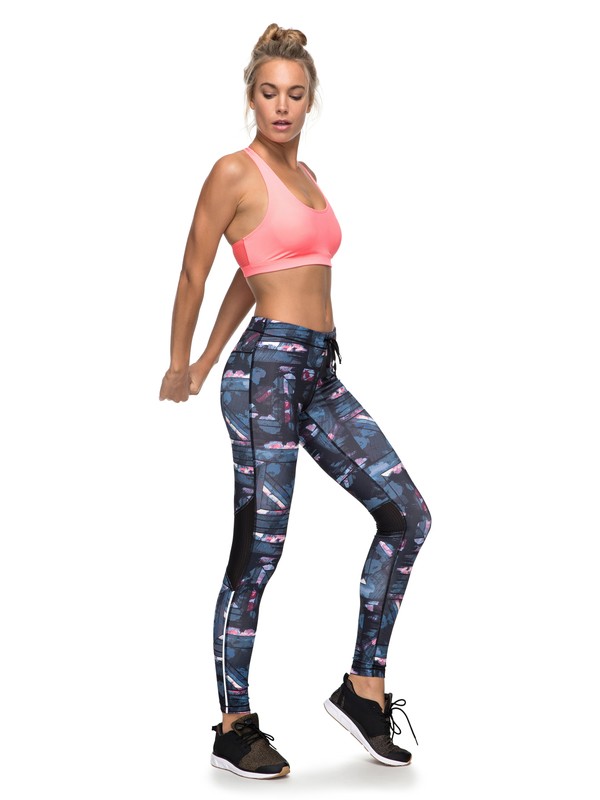 roxy, Stay On - Funktionelle Laufleggings für Frauen, ANTHRACITE BLUR PAINT (kvj6) 0 Stay On - Funktionelle Laufleggings für Frauen Schwarz ERJNP03128 Roxy