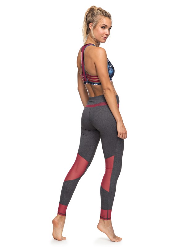 roxy, Hanakka - High Waist Laufleggings, CHARCOAL HEATHER (kpvh) 0 Hanakka - High Waist Laufleggings Schwarz ERJNP03130 Roxy