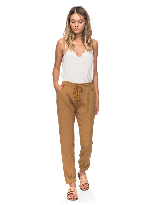 roxy, To Hunt The Love Pull On Pants, TOBACCO BROWN (cmk0) 0 To Hunt The Love Pull On Pants ERJNP03148 Roxy